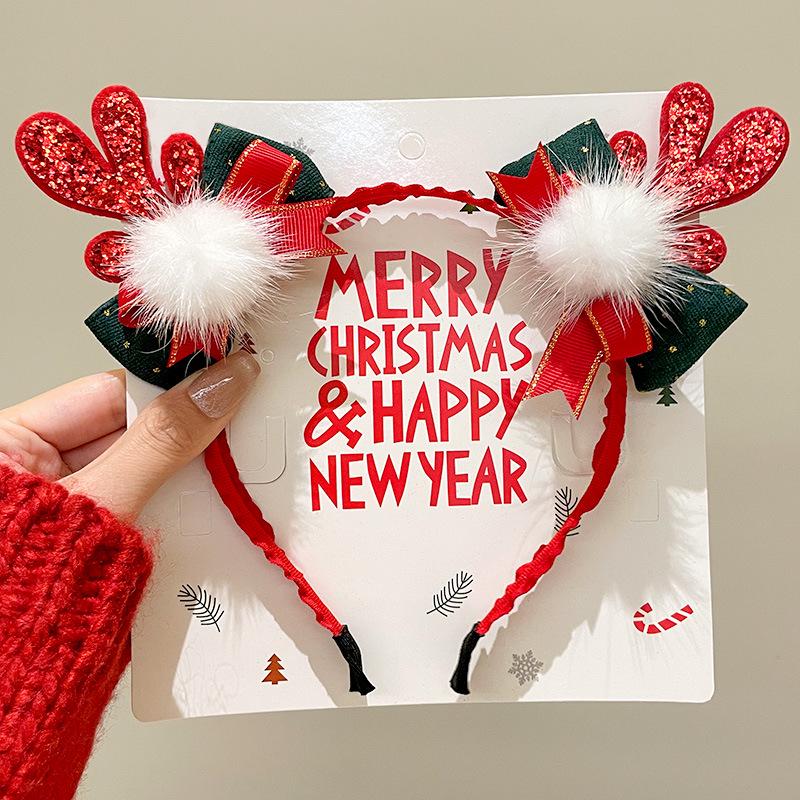 Mori Style Reindeer Antler Headband: Cute Christmas Hair Clip for Women & Kids