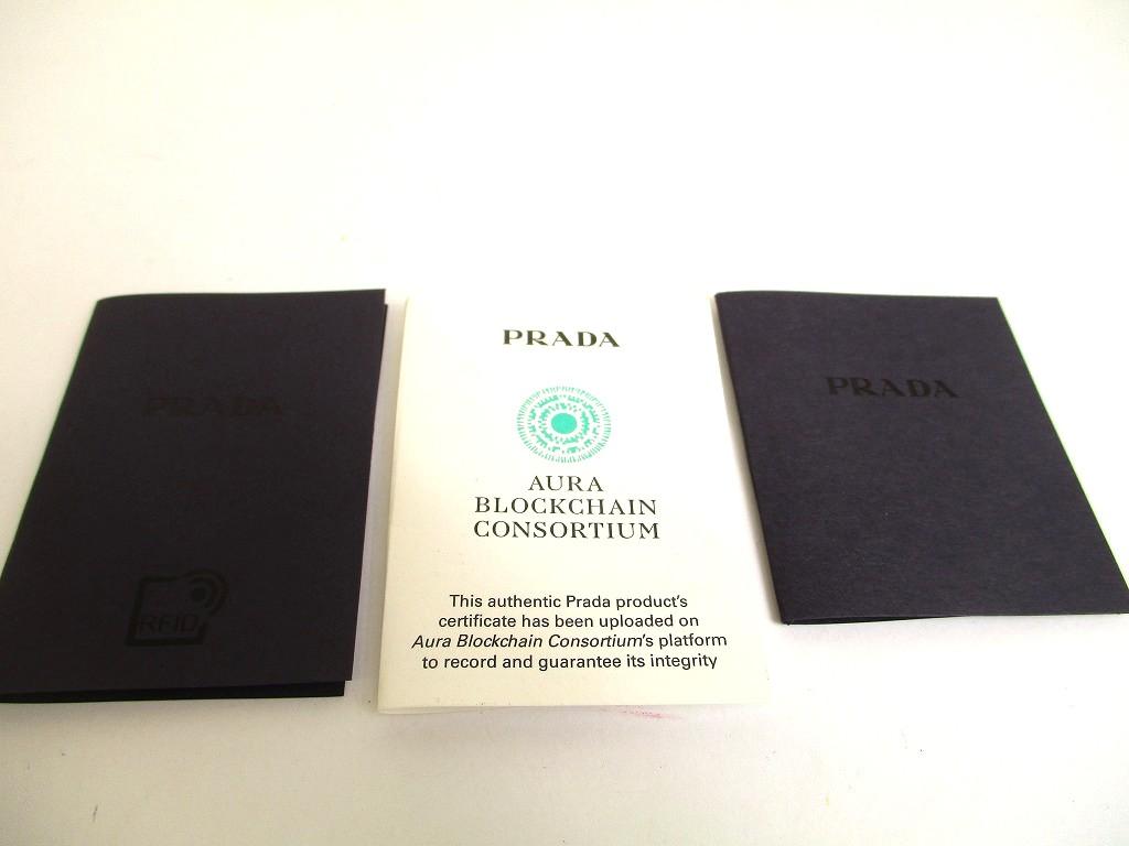 Authentic PRADA Black Saffiano Leather Card Case Card Holder #b058  Open box