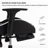 Chaise Gaming - FOXSPORT - Trône des ténèbres - Ergonomique - Repose-pieds rétractable - Accoudoirs 3D