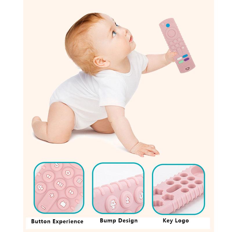 Silicone Teether Baby Anti-eating Hand Teething Stick Toys Simulation TV Remote Control Teether High Quality Teether