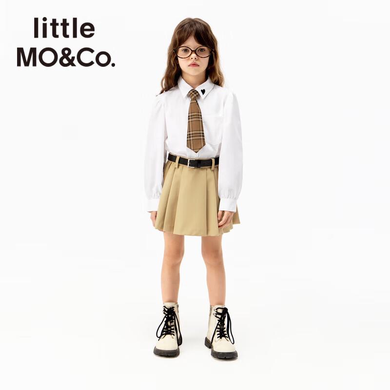 Little MO&Co. Girls' Preppy Style Long-Sleeved Cotton Shirt