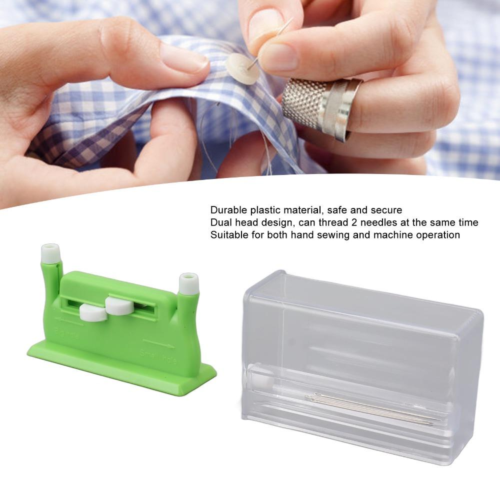 Double Head Needle Threader with Needles Needle Helper Practical Sewing Tool  Daily Use