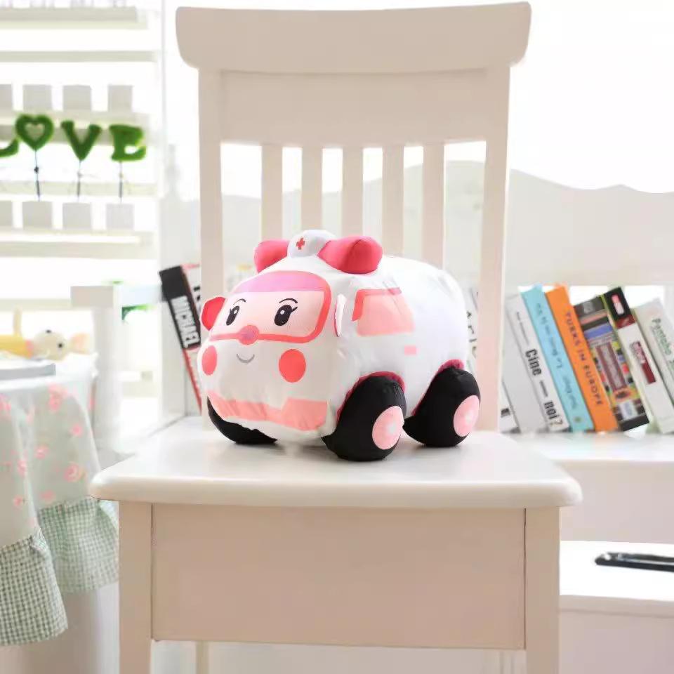 Ambulance Doll Police Car Car Plush Toy Car Model Pillow Rag Doll Baby Birthday Gift