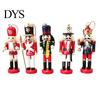 Handmade Solid Wood Soldiers 5Pcs Christmas Wooden Nutcracker Ornaments, Soldier Figurines with Hanging Rope, Collectible Nutcrackers Classic Pendants