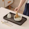 Japanese Forget-Me-Not Ceramic Matcha Bowl Set with Whisk & Spoon - Inspired by Song Dynasty