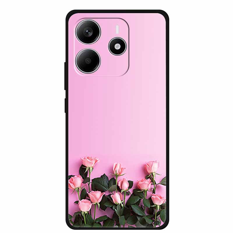 Pour Redmi Note 14 4G GLOBAL Coque Animaux Silicone Souple TPU Étuis de Téléphone Housse Arrière pour Xiaomi Redmi Note14 4G Protecteur Coque