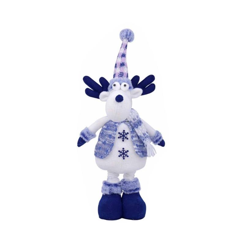 Stretchable Plush Doll Ornament Adjustable Height Telescoping Plush Figure Christmas Decoration for Living Room Bedroom