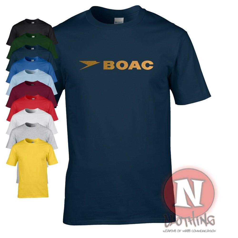 

BOAC t-shirt classic logo airline brand new flight crew Teeshirt airport S