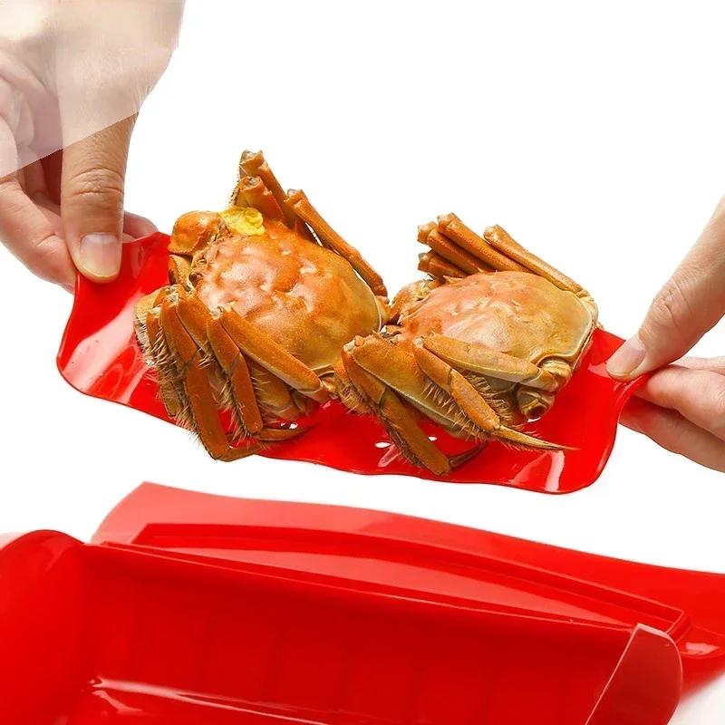 Keukengadget Creatieve Siliconen Stoom Viskom Siliconen Stoommand Magnetron met Deksel Siliconen Stoomdoos