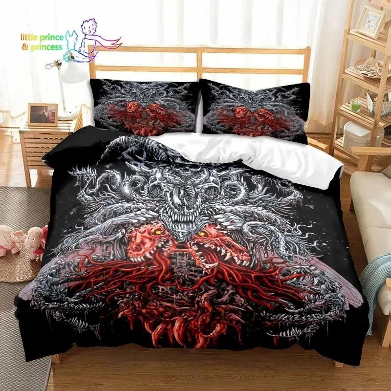 Evil Satanic Mantra Bedding Set Single Twin Full Queen King Size Bed Set Adult Kid Bedroom 3D Print