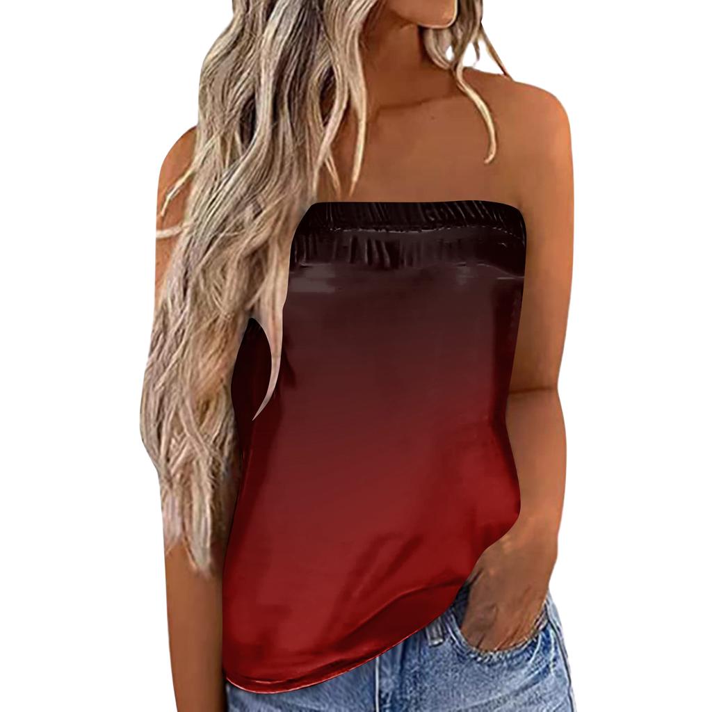 Bandeau Top for Women Strapless Top Tube Top Ladies Boobtube Tops Y2K Clothes Summer Tops for Women UK Crop Top