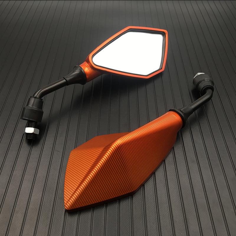 1Pair Motorcycle Rearview Mirror Scooter Motocross Rearview Mirrors Electrombile Back Side Convex Mirror 10mm