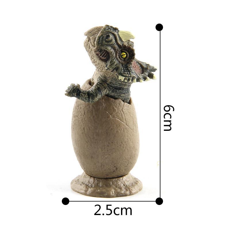 Dinosaur Figurine Set of 3 Half-hatched Dinosaur Eggs with Base