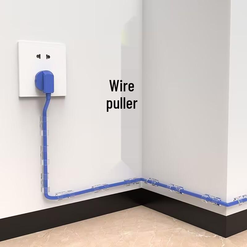 Self-Adhesive Cable Organizer Clip - Punch-Free Wire Holder & No-Mark Buckle for Desktop Cables