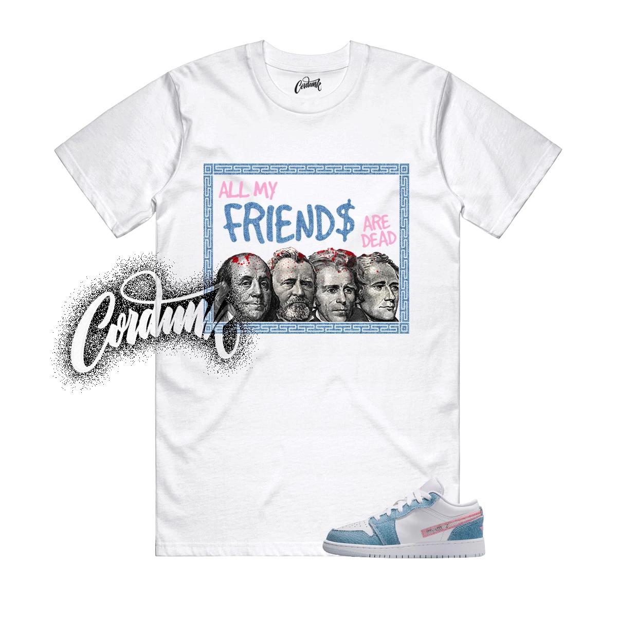 1 Cobalt Bliss Denim White Pink Glow Low T Shirt Match PREZ S