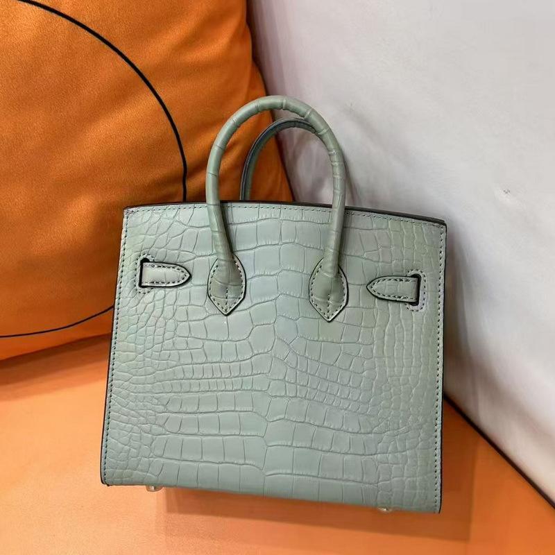 2026 Nuova Borsa da Donna in Pelle Pelle di Coccodrillo Opaca Linea di Cera Borsa Platino Borsa da Mano da Donna