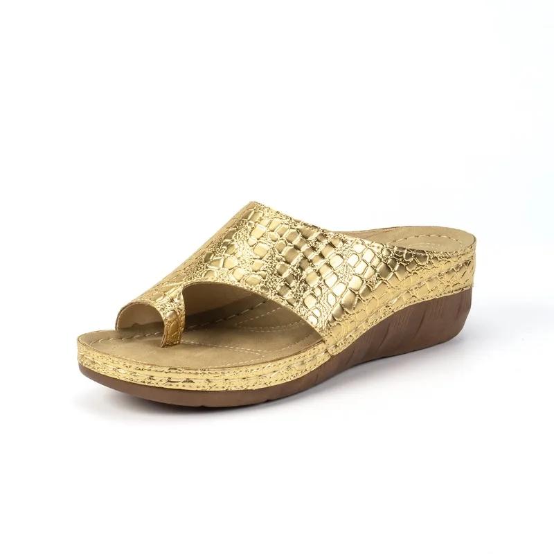 Fashion 2024 Hot Sale Ladies Shoes Set of Toes Women's Slippers Fashion Solid Beach Slippers Women High Quality Round Toe Flat Slippers