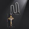 Italian Christian Saint St. Benedict Cross Stainless Steel Necklace Pendant Men and Women Religion Catholic Jesus Amulet Jewelry