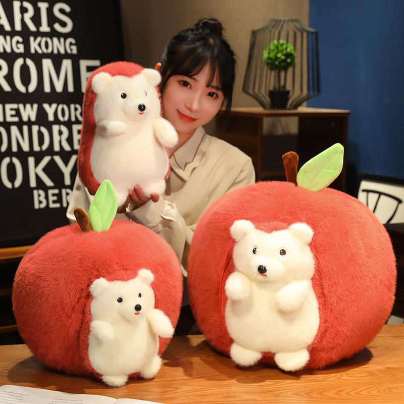 Lalka Jeż Apple Little Hedgehog Pluszowa zabawka Lalka Jeż Zdejmowana Lalka Szmaciana Prezent Urodzinowy