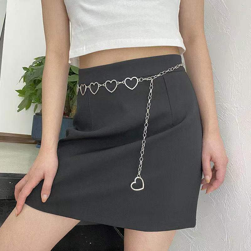 Punk Chain Belt Chain Women's Fashionable Versatile Metal Belt with Skirt Sexy European and American Ins Style Belt