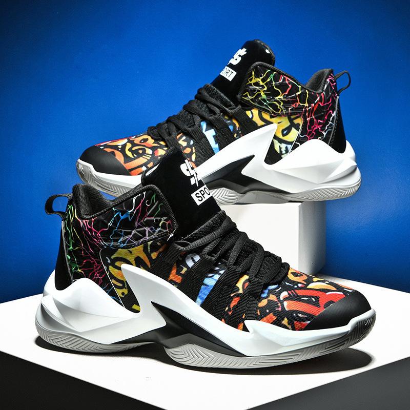 Nowe buty do koszykówki mandarynka męskie niskie niebieskie trampki buty bojowe na cementowe boisko zewnętrzne damskie oddychające buty dla par