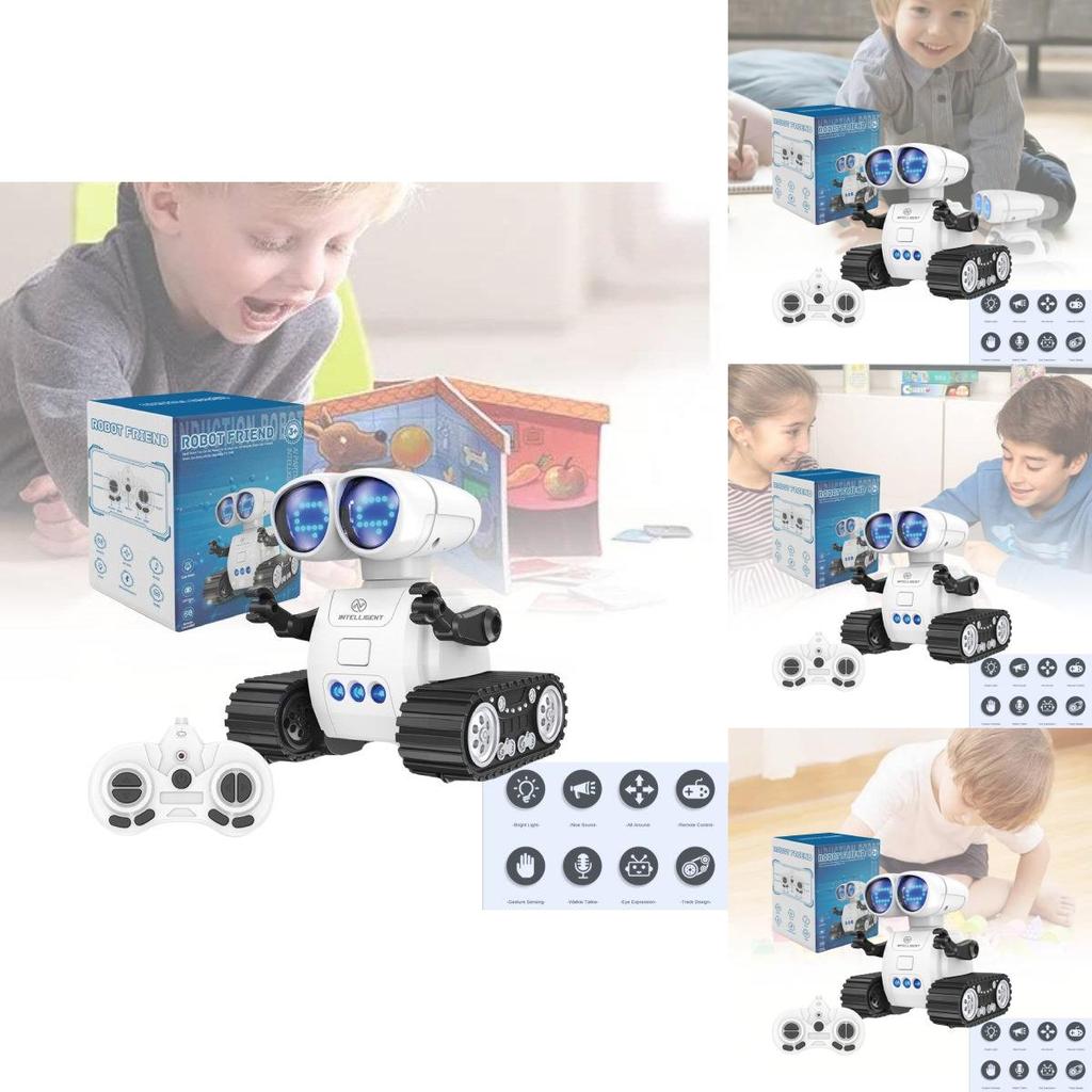 Mini Remote Control Programming Robot With Colorful Led Lights And Gestures For Kids