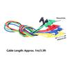 5PCS 1m Test Cable 5 Colors Jumper Wires Durable Alligator Clips  Electrical Testing