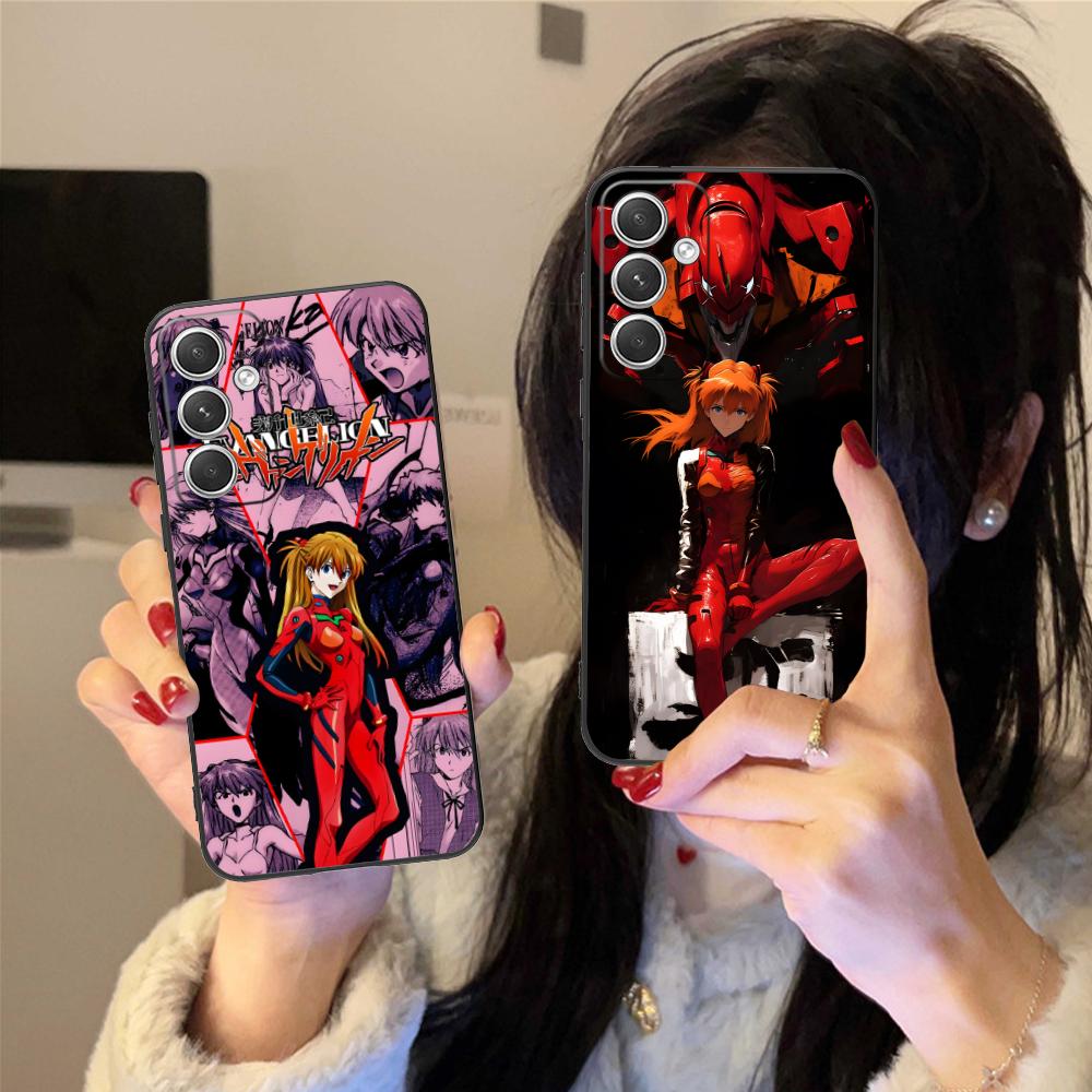 Anime EV Asuka Mobile Phone Case for Samsung Galaxy S26 S25 S24 S23 S22 S21 S20 Note20 Plus FE Ultra Colorful Cover Pretty Cover