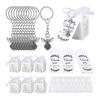 30Pcs/24Pcs Favor Boxes Angel Keychain with Keyring Chain Yarn Bags Thank You Pendant for Kids Shower Wedding Favor