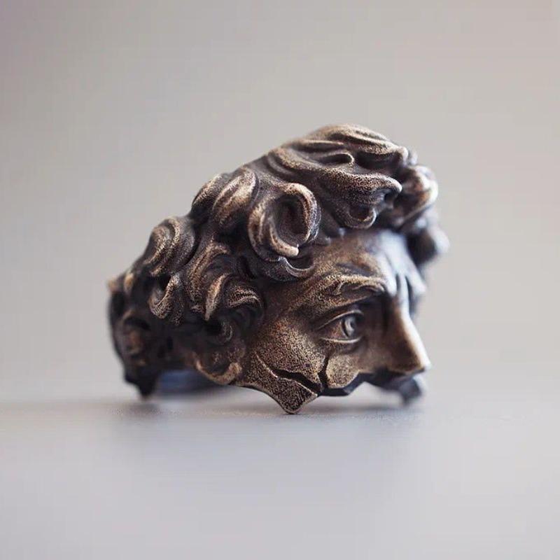 Anillo Retro Media Cara Venus Para Hombre Mujer Mitología Griega Vintage Punk Arte Gótico Anillo Abierto Accesorios Unisex Joyería de Diseño