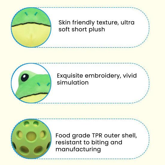 Dog Toy Plush Frog Interactive Squeaky Frog Pet Toy Bite Resistant Chew Toy Boredom Companion Toy for Small Large Dogs Puppies