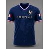 France Style T-Shirt Men Women 3D Print Textured Graphic Top Short Sleeve Casual Streetwear Breathable Quick Dry Summer Wear
