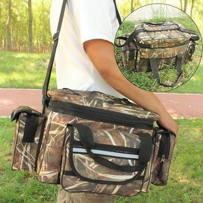 Shoulder Strap Gear Storage Pockets Large Fishing Tackle Bag Case Lure Boxes