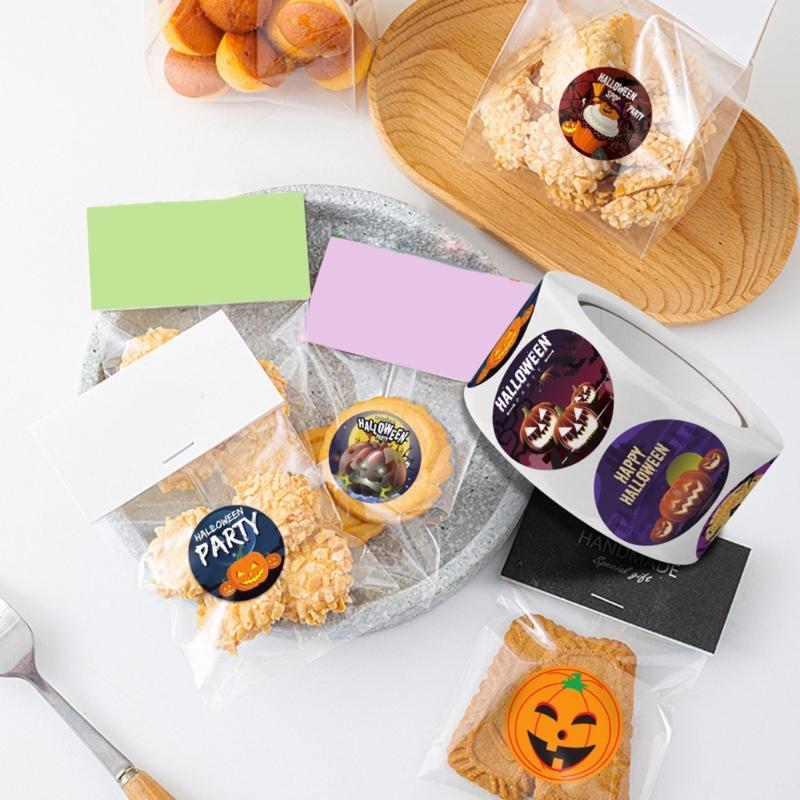 500-Count Halloween Stickers Halloween Labels Gift Sealing Stickers Self-adhesive Gift Wrap Stickers Halloweens Supplies