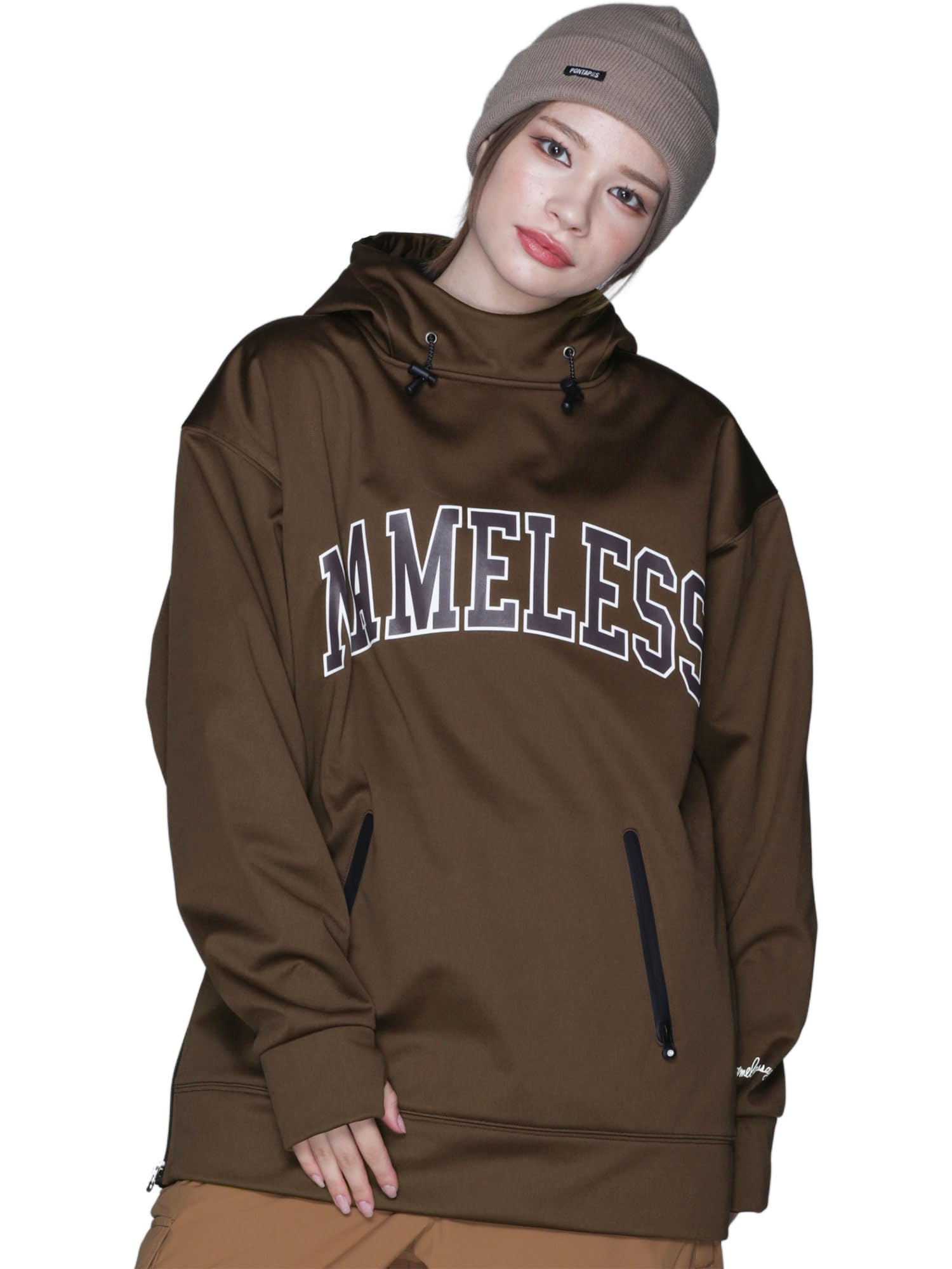 

Namelessage Сноубордическая пленка на флисе 5 Темный размер Сноуборд Лыжный Пуловер Внутренний слой Худи, Водоотталкивающий, Ветрозащитный, 3-слойный пуловер, Размеры, Age-760, Коричневый, L,