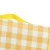 Picnic Blanket Waterproof Damp Proof Thickened Nonwoven Foldable Portable Gingham Picnic Mat for Beach Camping Yellow