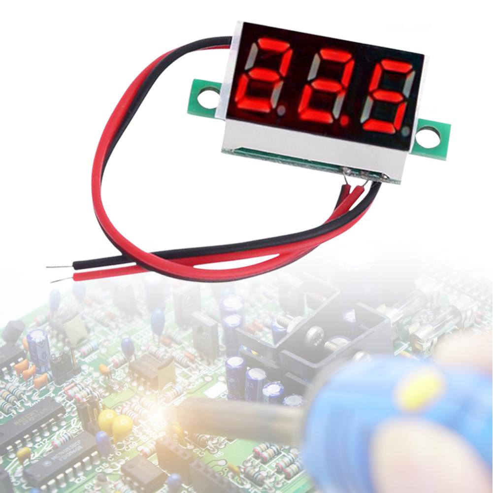 0.36 Inch LED Digital Mini Voltmeter Blue/Red/Green LED Display DC 4.5V-30V Voltage Panel Meter Voltage Tester