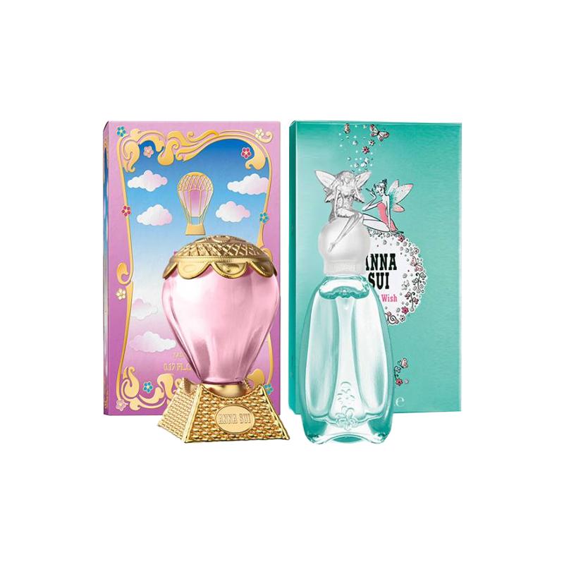 Anna Sui Туалетная вода EDT Мини-набор образцов парфюма - Fantasy Flight 5 мл Wishing Elf 5 мл коричневый