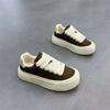 Men's shoes winter niche original casual board shoes youth thick sole heightening leather surface waterproof and non-slip sports shoes