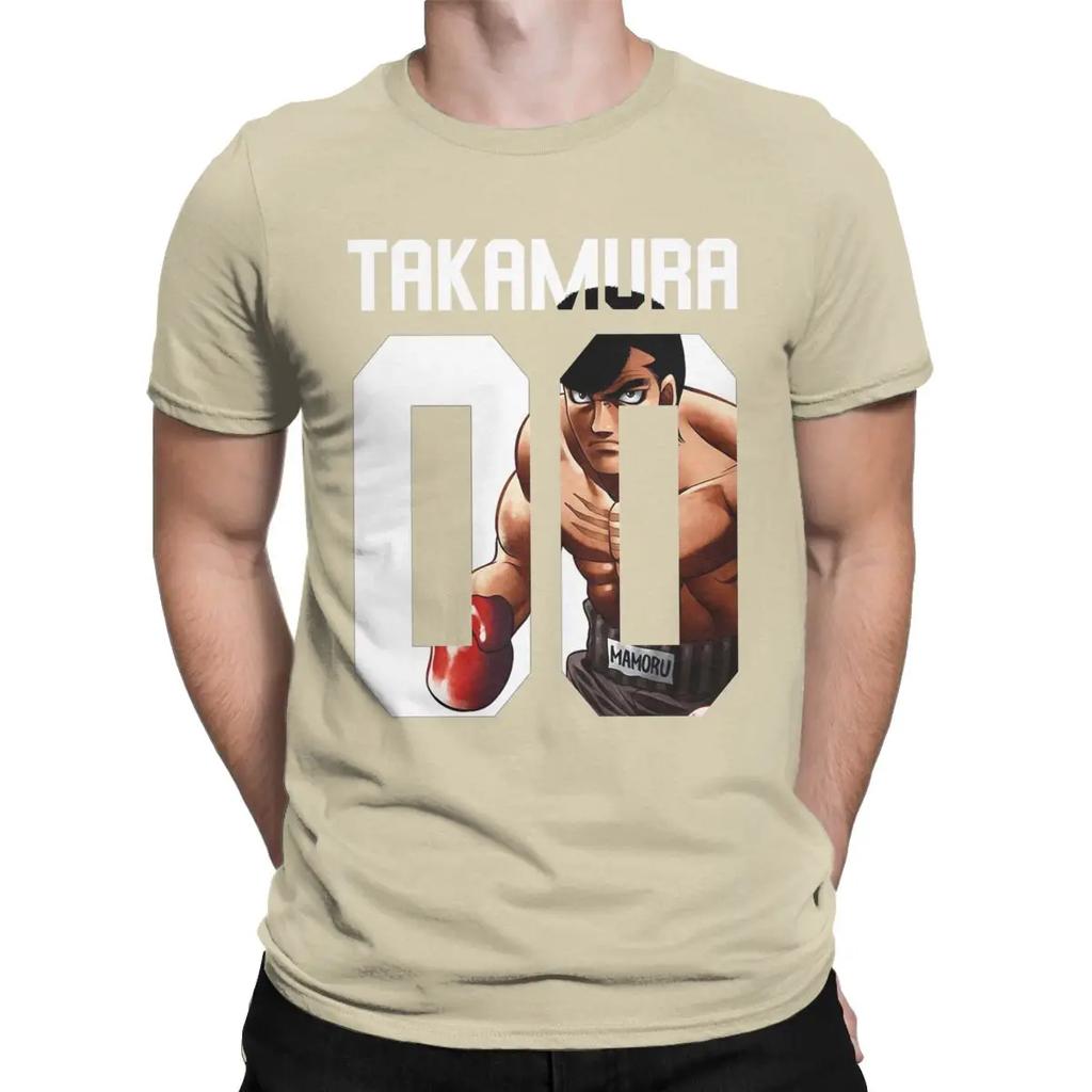 Takamura Hajime No Ippo T-Shirt Men Boxing Funny Pure Cotton Tees Crew Neck Short Sleeve T Shirt New Arrival Clothing