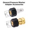 Pressure Washer Adapter Set M22 14mm to 3/8 Inch Quick Connect Coupler Kit Brass Fits Hose Pump Thread Conversion