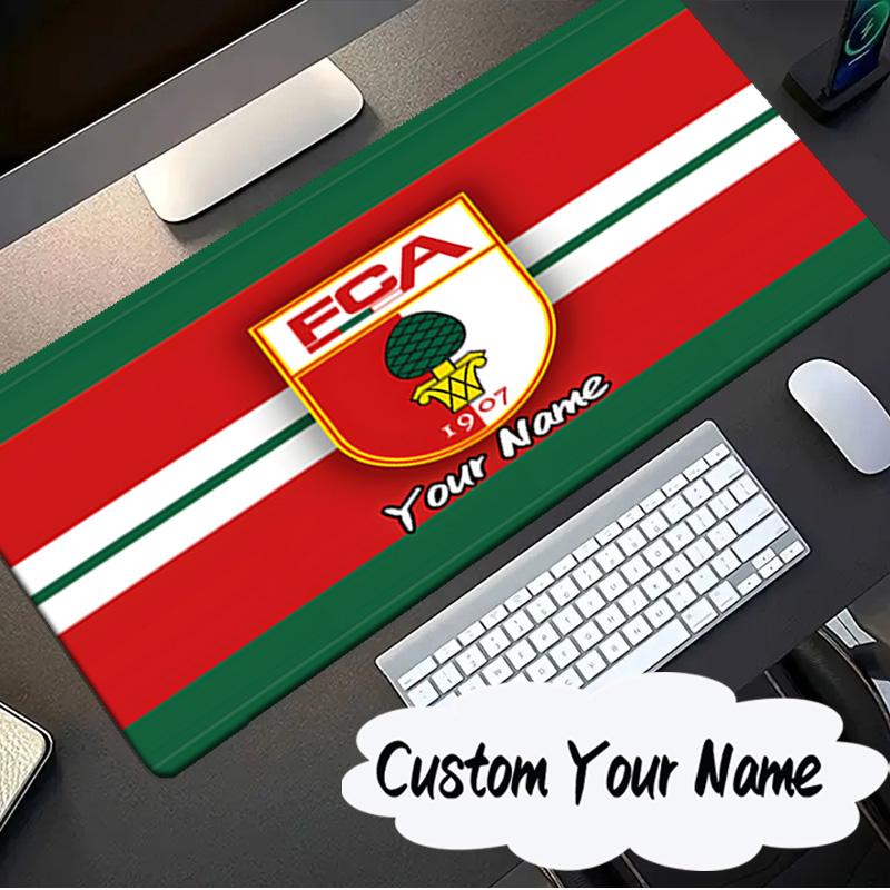 Benutzerdefinierter Name Mauspads Augs-burg Fußballwappen Mauspads, Gaming-Mauspads, Tastaturpads, Schreibtischdekoration für Computer-Notebook, Geburtstagsgeschenk für Fans