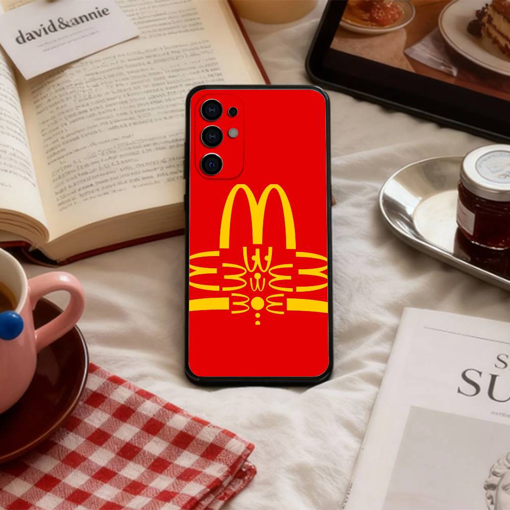 Heißes M-McDonalds L-Logo Handyhülle Für Samsung S 25,24,23,22,30,21,10,9,Ultra,Plus,Lite,FE,4,5 G Weiche Schwarze Hülle