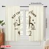 2 Stück 2D Flachdruck Vorhang Retro Kaffee Laufende Figur Stoff Ohne Strom Alle Jahreszeiten Party- & Feiertagsdeko Perfekt