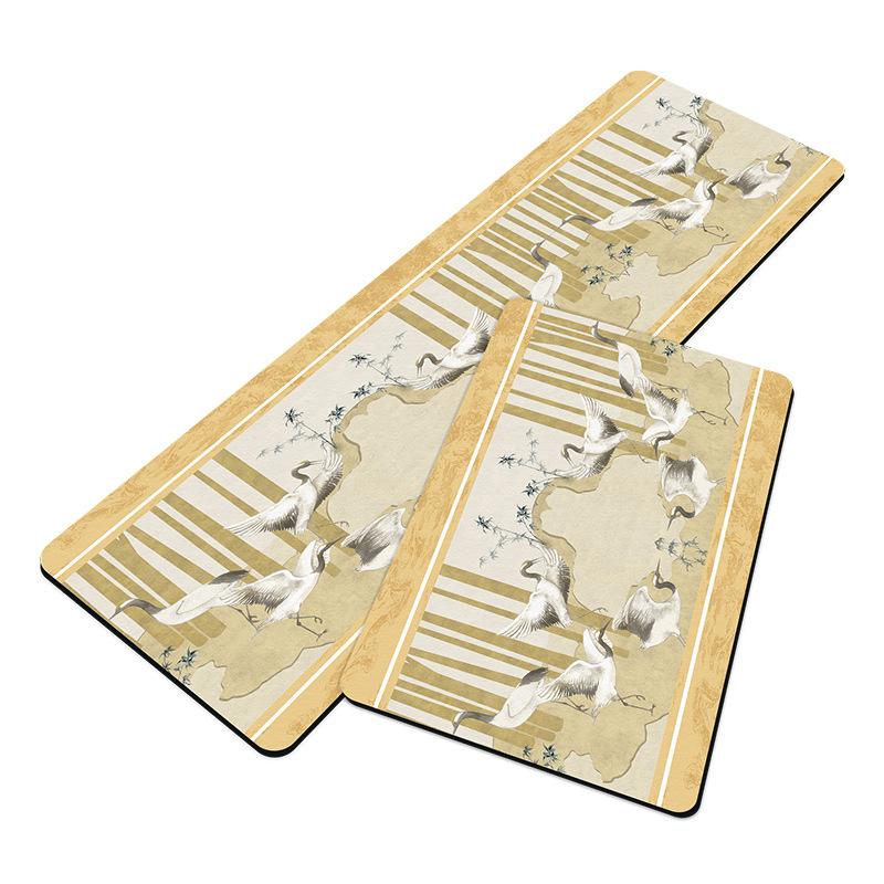 New Chinese Kitchen Area Ground Surface Mat Moisture-wicking Oil Repellent Wipe Clean Diatom Mud Quick Dry Slip-resistant Mat Ink Air Carpet