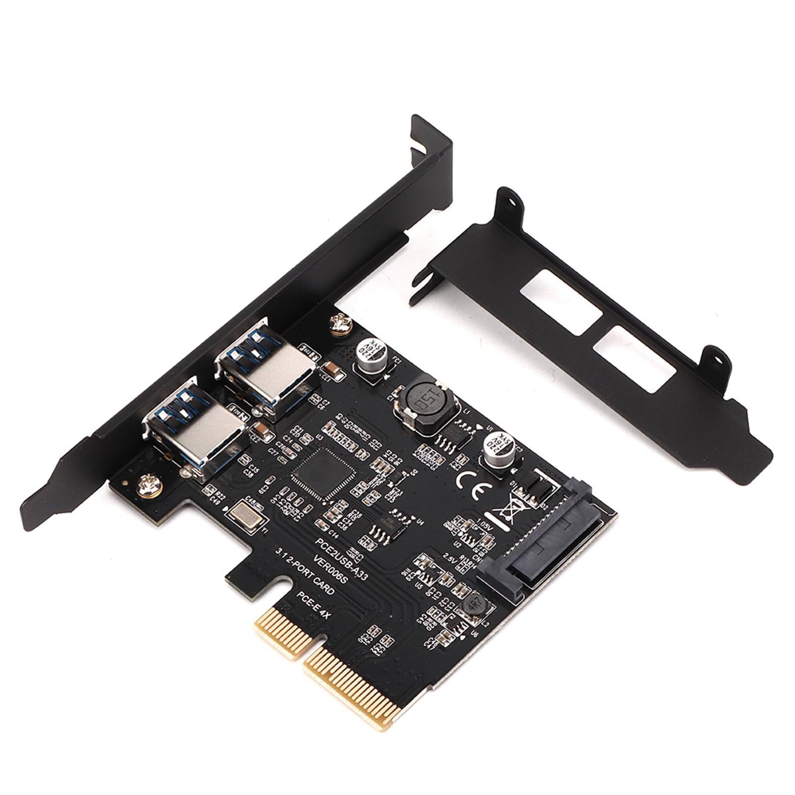 

USB3.2 Expansion Card TYPE‑C+TYPE‑A Desktop Expansion Card for ASMedia ASM3142 10Gbps