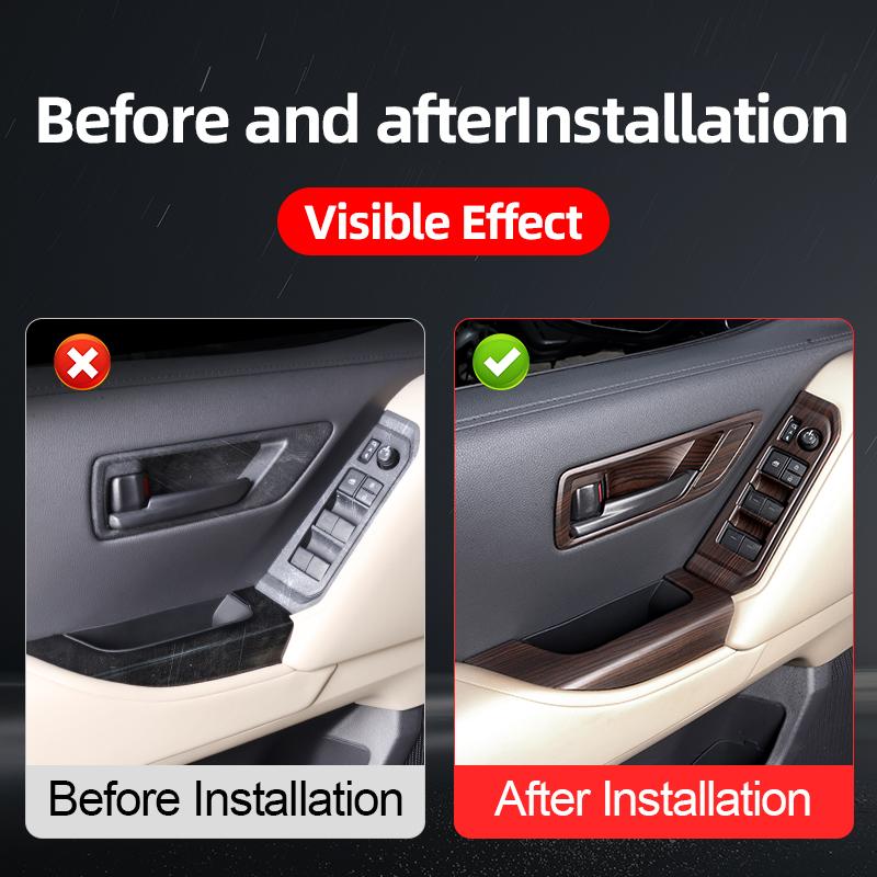 For 2021-2025 Toyota Land Cruiser LC300 300 High Configuration Peach Wood Texture Interior Accessories Upgraded Modification