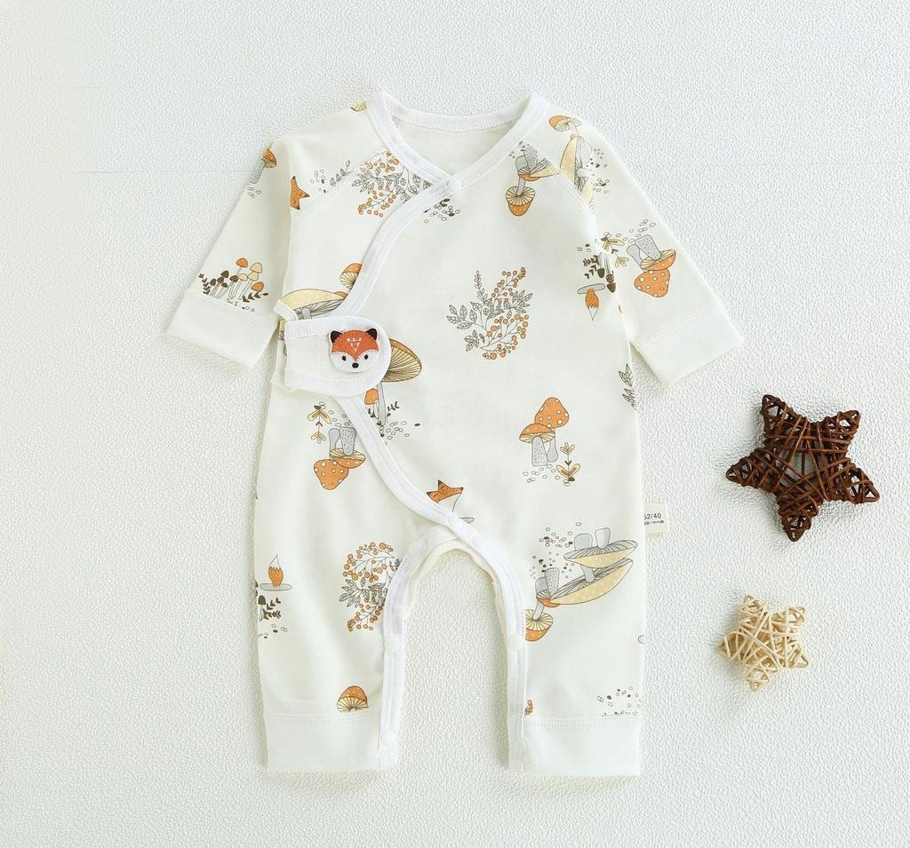Baby Romper With Pure Cotton Long Sleeve Design For Newborns And Toddlers