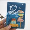 Cartoon Map Passport Holder: Travel Document Cover for Couples