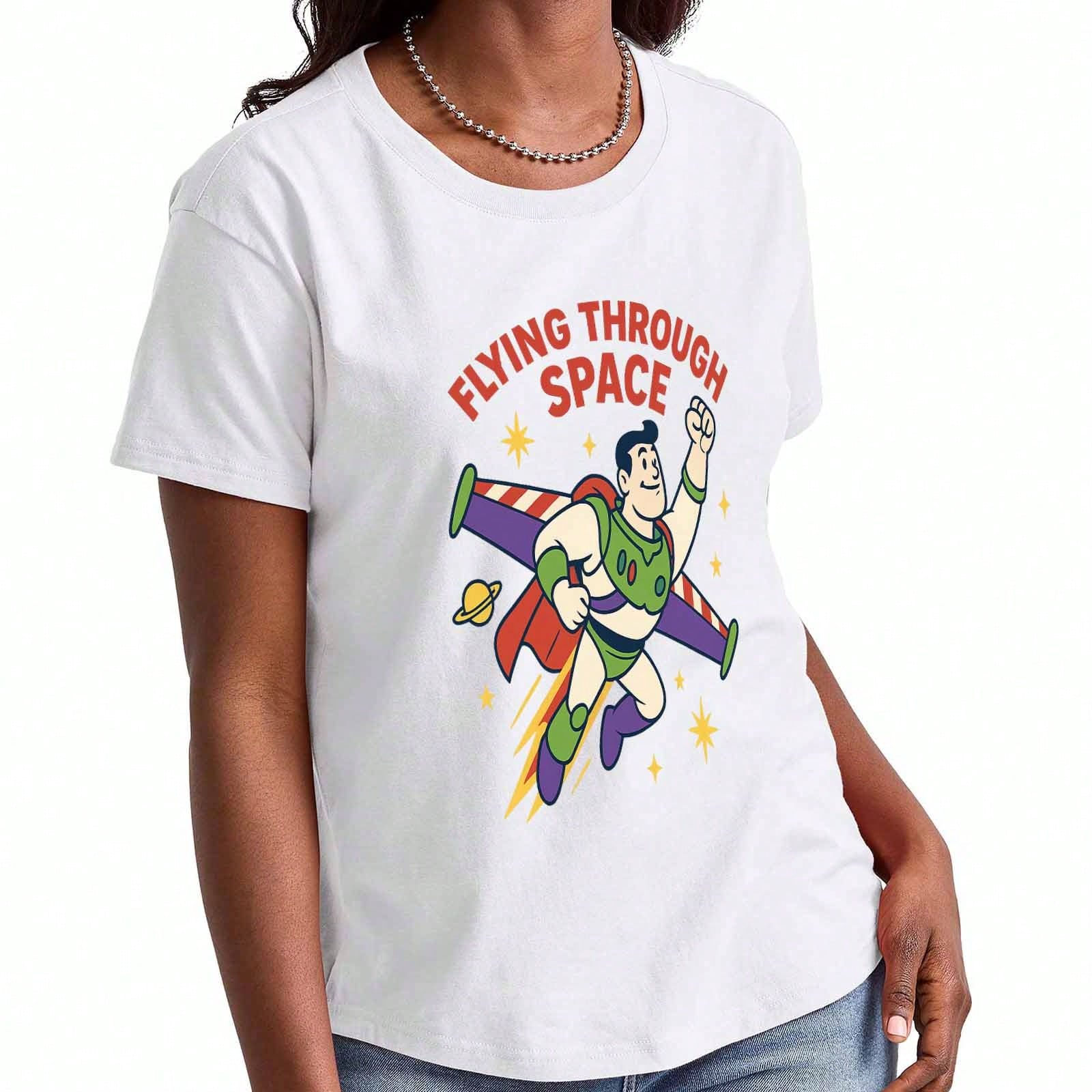 Flying Pig Wounisex s Cotton T Shirt, Premium Cotton Print, Durable, Casual And Fashionable. Adorable Pig With Wings And Aviation Goggles, Born To Fly S разноцветный